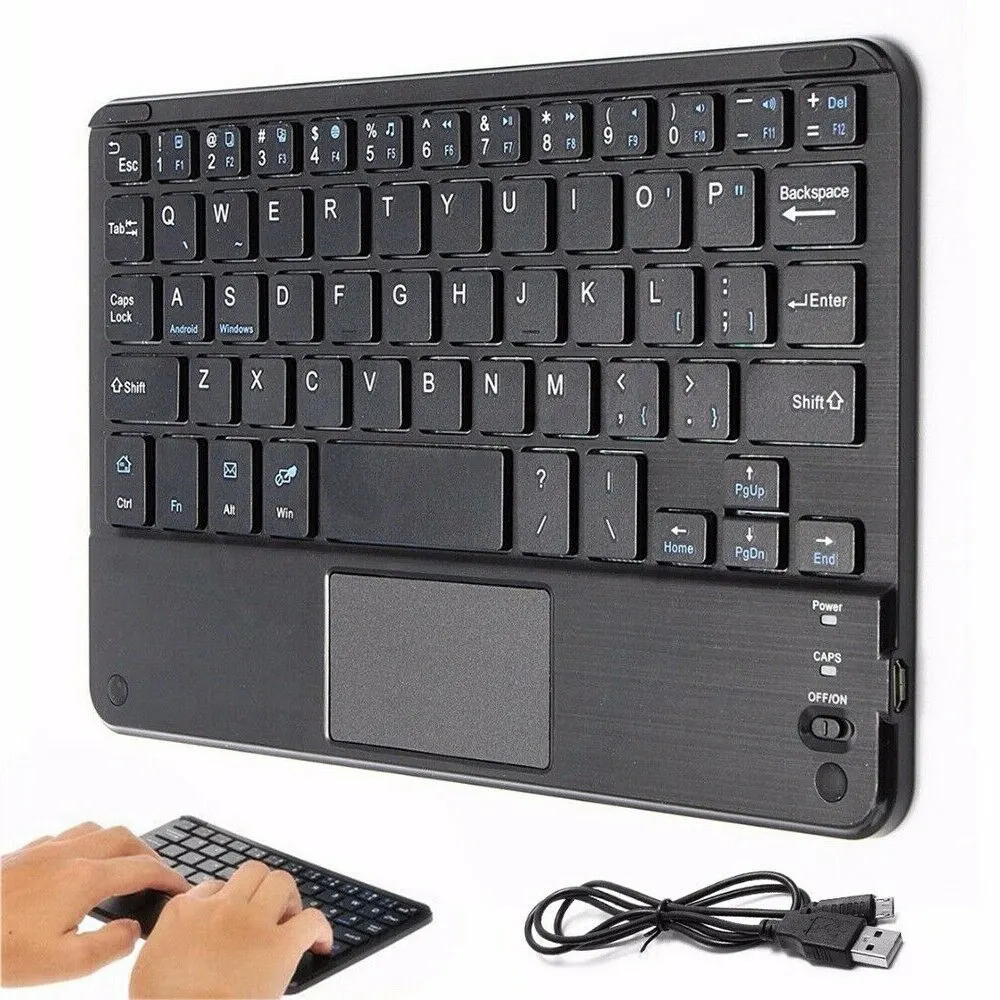 

Universal Portable Mini Wireless Bluetooth Keyboard With Touchpad for Tablet Laptop Practical Wireless Bluetooth Keyboard