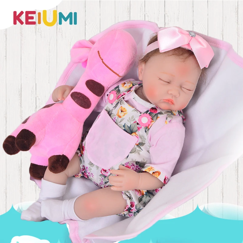 Lifelike 17 Inch Reborn Baby Doll 42 cm Cloth Body Baby Reborn Adora Dolls Hug Giraffe Menina Toy Children Birthday Gifts|Dolls| - AliExpress