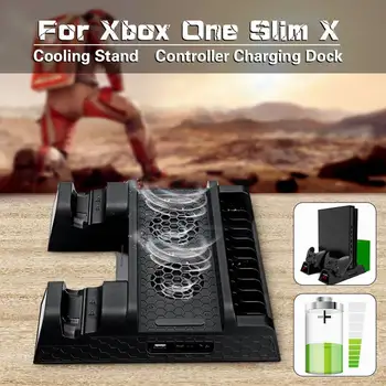 

Multi-functional Game Charge Cooler Dual Controller Charger Station Cooling Fan Stand For X-ONE For X-ONE SLIM/X