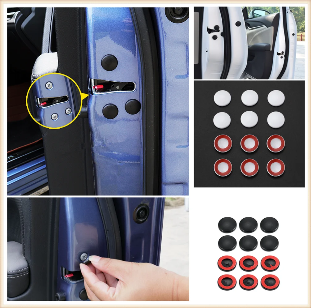 

Car styling universal door lock screw protector accessories for Ford Transit Ranger Mustang Ka Fusion Focus F-150