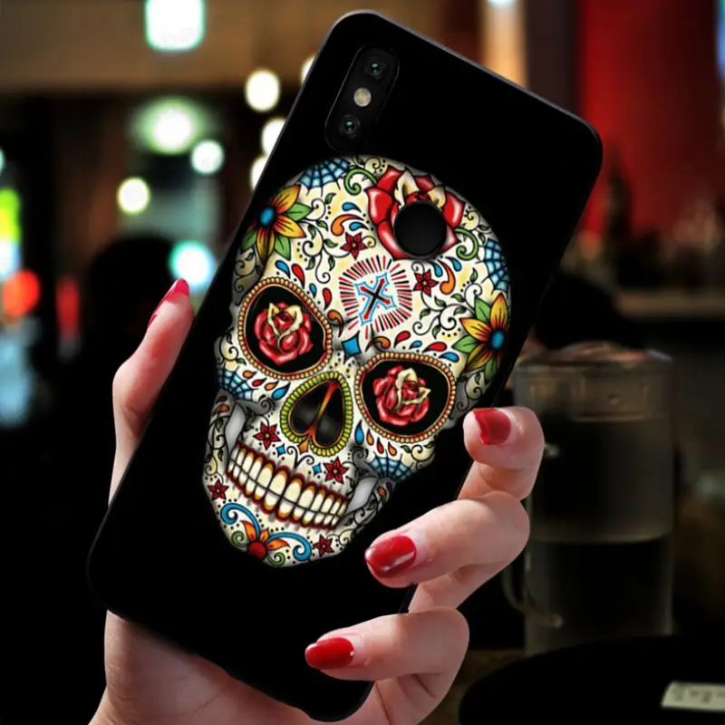 sugar Mexican Skull Girl tattooed Art