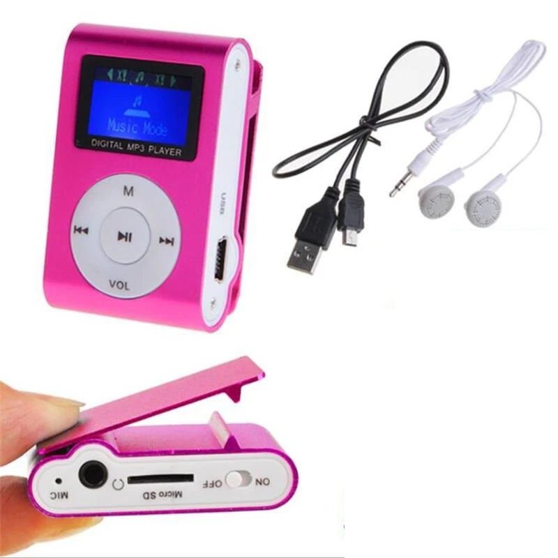 2 Гб памяти автомобиля мини USB клип LCD экран MP3 музыкальный плеер Поддержка линия
