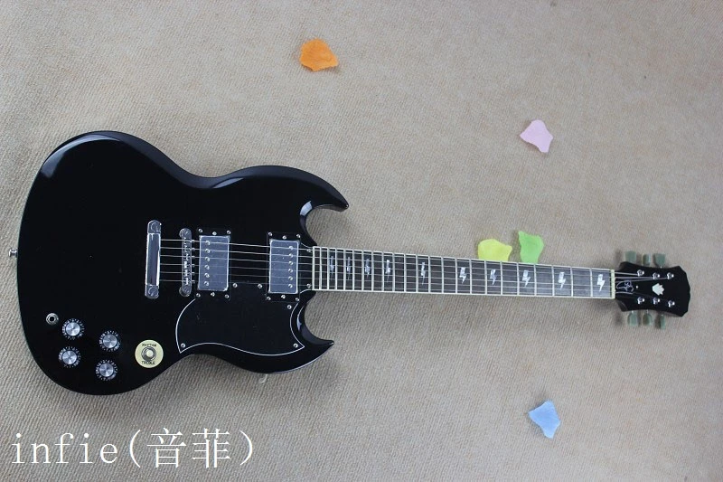 Custom Guitar Shop G палисандр гитара SG400 рулон Черная 6 струн электрогитара