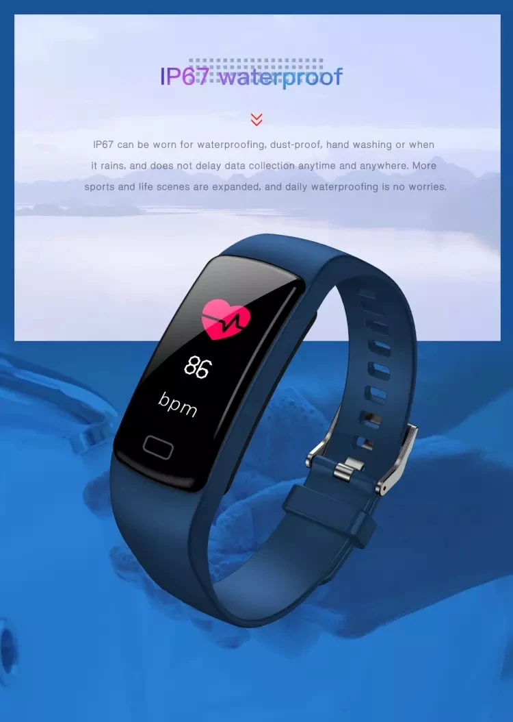 

EHUNT 2019 Fitness Tracker With Pressure Measurement Hey plus smart Bracelet pedometer sport smart watch blood pressure