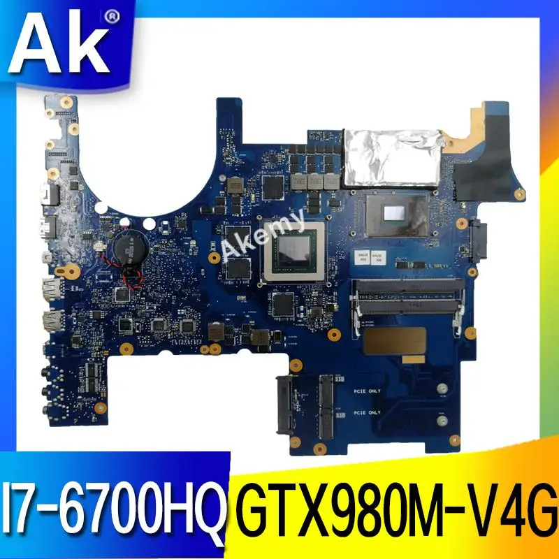 AK ROG G752VY материнская плата для ноутбука ASUS G752V G752 тест оригинальная I7-6700HQ GTX980M-V4G |