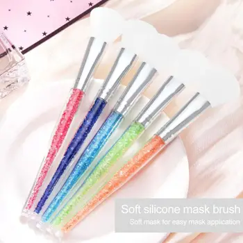 

1pc Soft Silicone Facial Mask Brush DIY Mask Mud Mixing Brush Portable Mix Applicator Makeup Brush Daily Facial Care Beauty Tool