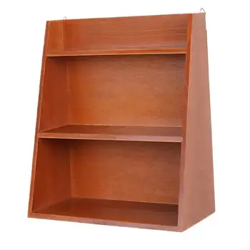 

Wooden Retro Wall-Mounted Storage Shelf Multifunction Three-Layer Desktop Storage Rack Home Cabinet