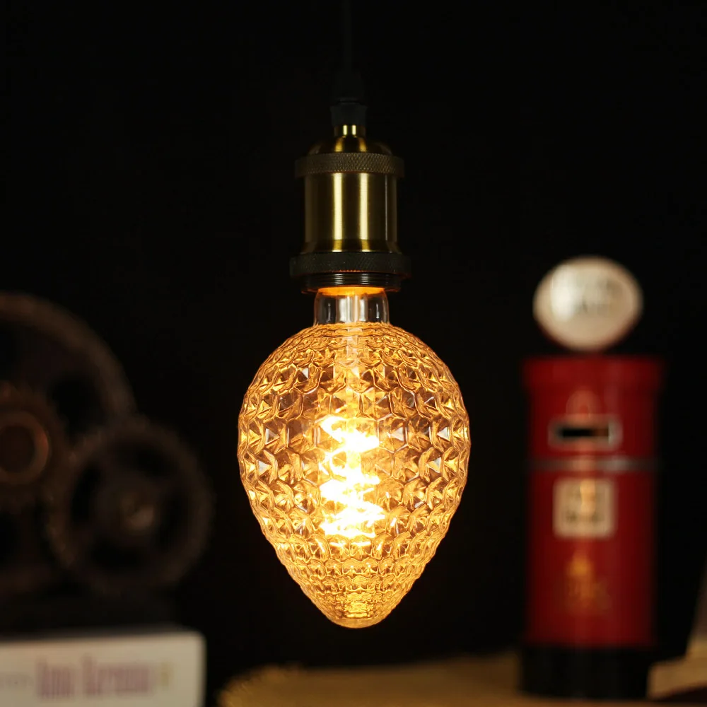 

E27 Edison Bulb Strawberry Modeling Special Shape LED Single Spiral Decoration Light Source Bulb 220V 4W