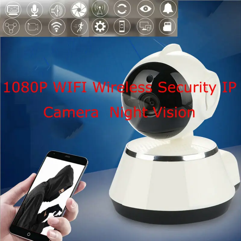 

1080P HD Wireless WIFI IP Camera Smart Home Security Night Vision Indoor CA