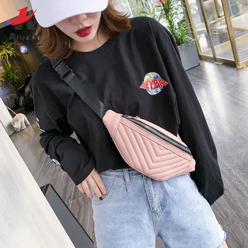 

Attra-Yo Fashion Women Messenger Belt Bag Plaid Waist Bags Girl Travel Small Bag Fanny Chest Pack Bolsas Geometric patterns