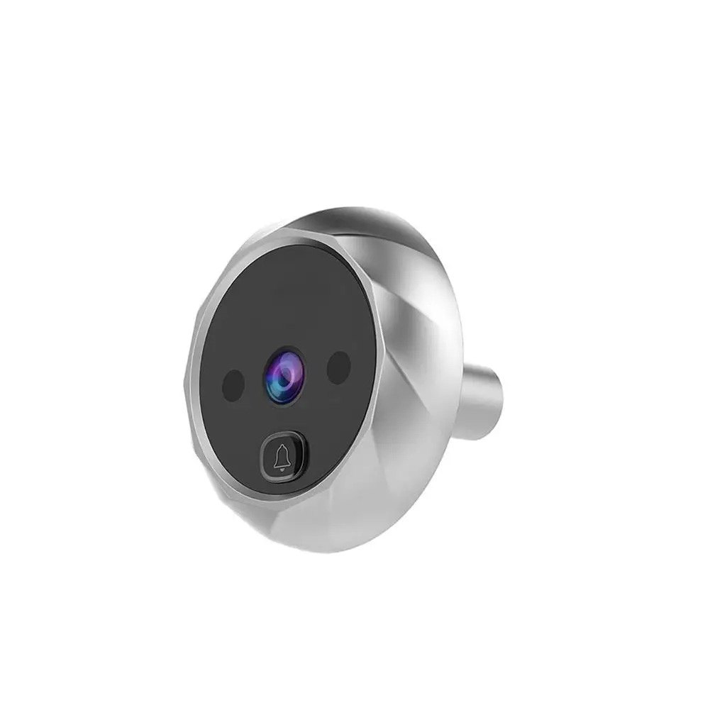 DishyKooker 2.8 Inch Smart Electronic Cat Eye Video Doorbell with Memory Infrared Night Vision Camera