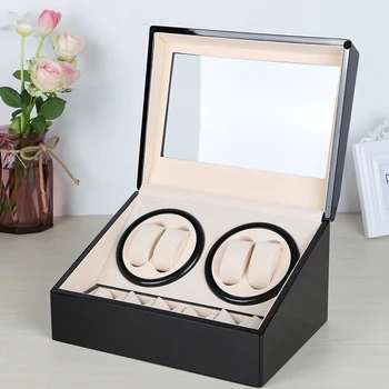 

Automatic Mechanical Watch Winders Storage Box Case Holder 4+6 Collection Watch Display Jewelry Box