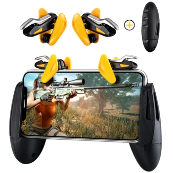 

Qosea Smart Mobile Gaming Trigger for PUBG Gamepads Mobile Game Fire Joystick Button Aim Key Shooting Controller Game pad 4 Pcs