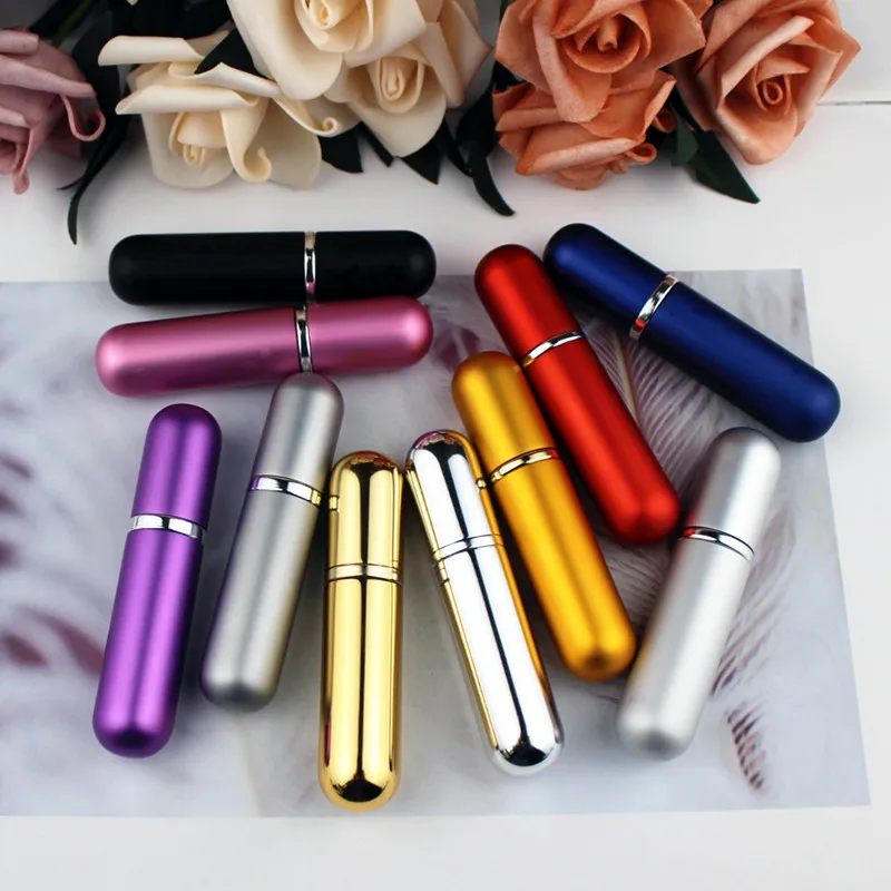 1PC 5ml 6ml Spray do perfum butelka przenośna butelka szklana wielokrotnego napełniania puste pojemniki kosmetyczne podróż aluminiowy rozpylacz do perfum 5 1PC 5ml 6ml Spray do perfum butelka przenośna butelka szklana wielokrotnego napełniania puste pojemniki kosmetyczne podróż aluminiowy rozpylacz do perfum 5