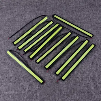 

DWCX New 10Pcs Car COB Green LED DRL Daytime Running Light Lamp Bar Strips 12V 3.84W Waterproof Universal