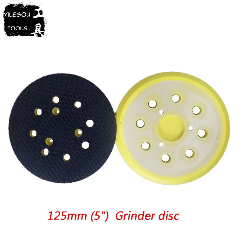 2 Pieces 125mm (5") Grinder Disc, Sanding Pad 8 Hole Polishing Disc 3