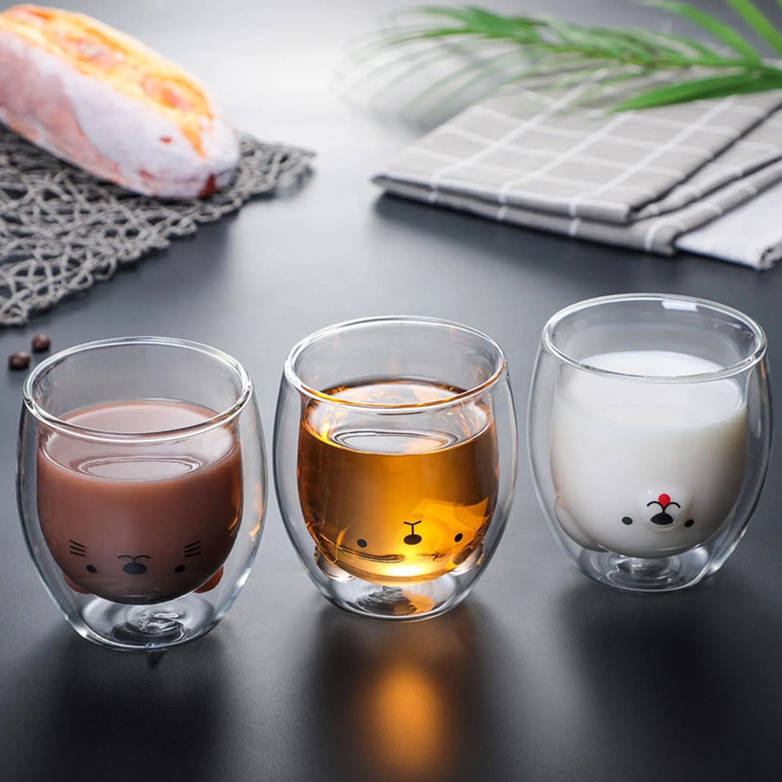 

Top Quality Transparent Double-layer Insulated Tea Milk Glass Cup Borosilicate Heat-resistant Coffee Mug Tumbler кѬђжки tazas