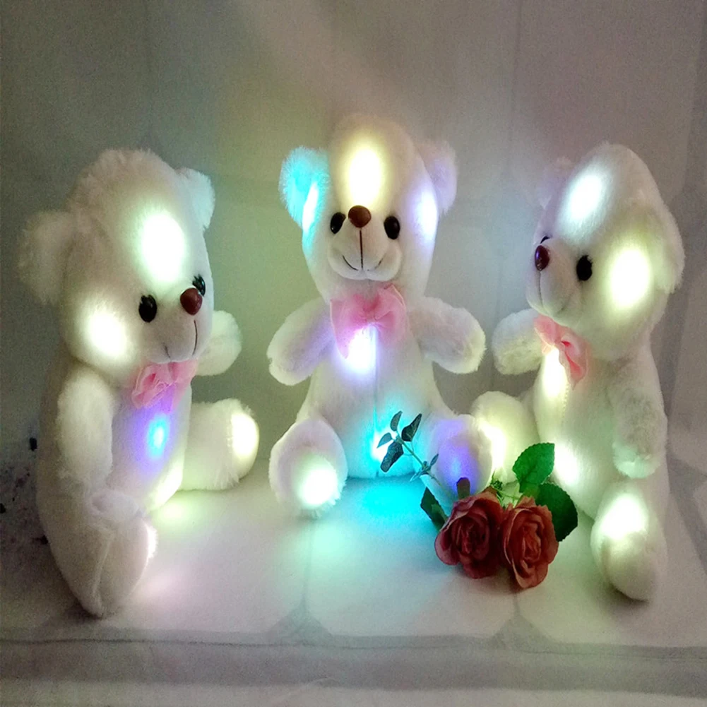 Светодиодный свет музыкальный медведь животное плюшевая Мягкая кукла мягкая подушка для игрушек Подушка детский подарок