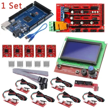

CNC For 3D Printer Kit Mega 2560 R3+12864 LCD+RAMPS 1.4 Controller+ A4988 Driver Brand New And High Quality