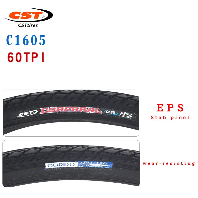 CST-Mountain Bike Tires C1605, 26 Inch, 26x1.5, Road Bicycle, 700 x 35C, 38C, Wear Resistant, Stab Proof, Bicycle Parts
