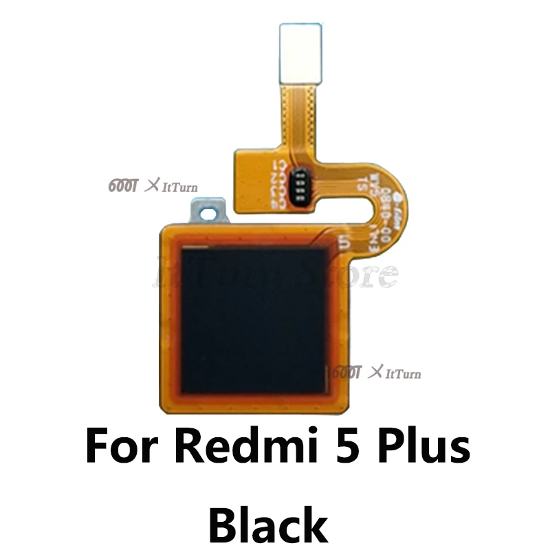 Для Xiaomi Redmi 5 Plus 5 Plus датчик отпечатков пальцев гибкий кабель Ремонт Запчасти Замена кнопки меню дома сканер отпечатков пальцев - Цвет: Redmi 5 Plus Black