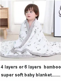 29 Styles 110*110cm 120*150cm 6 layers muslin cotton baby sleeping blanket swaddle breathable infant kids children baby blanket