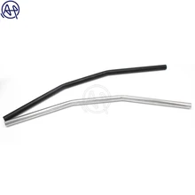 Черный/Хромированный руль мотоцикла " 25 мм черная прямая планка для Honda Kawasaki Yamaha Suzuki Harley Chopper Bobber