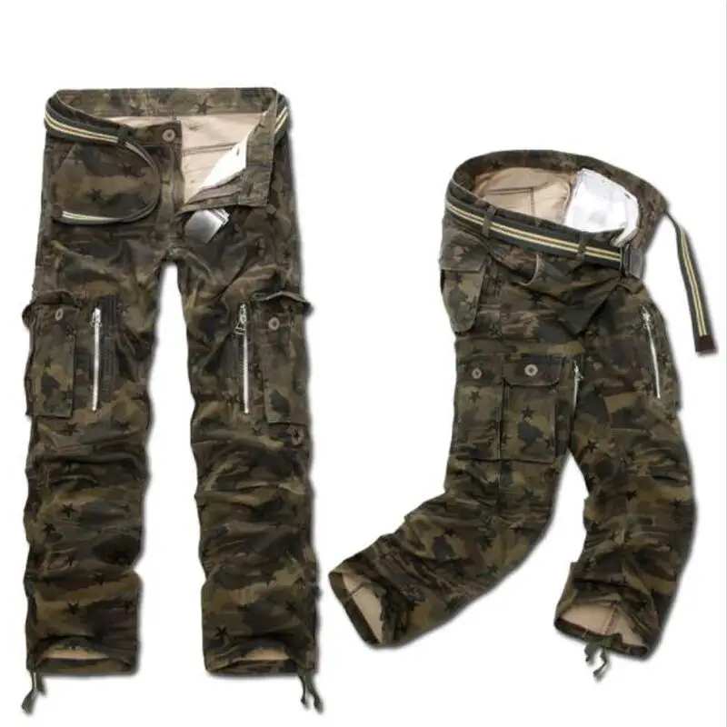 Star Camouflage Новые военные брюки карго мужские камуфляжные тактические повседневные хлопковые брюки мужские панталоны Hombre - Color: Star Camouflage