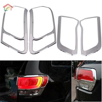 

Fit for Jeep Grand Cherokee 2010-2018 ABS Chrome Rear Tail Light Lamp Cover Trim Sticker Decoration Frame Exterior Accessories
