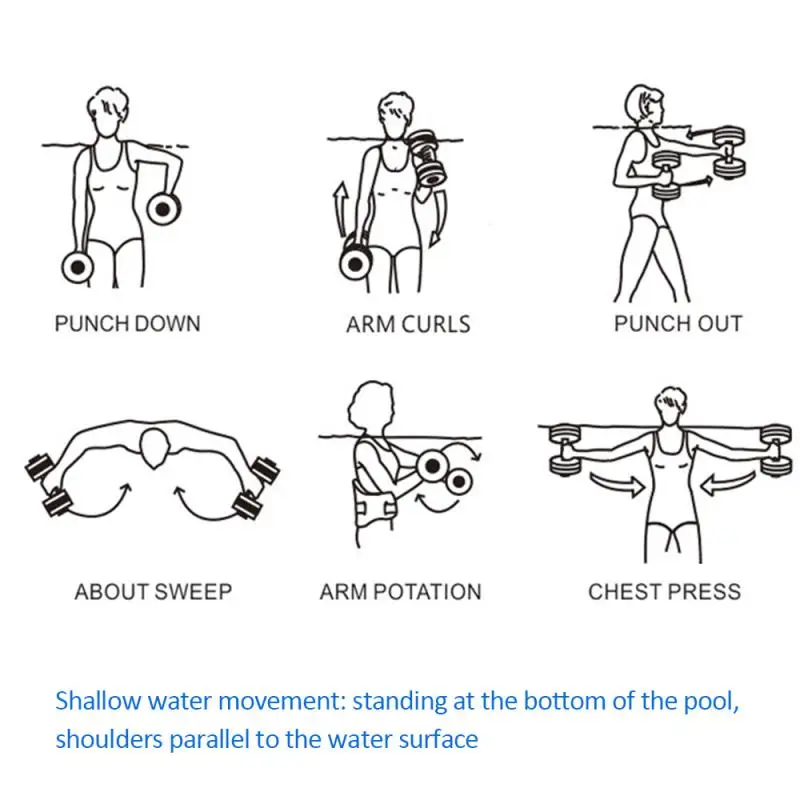 Водный вес тренировки аэробика гантели водные штанги фитнес бассейн FP