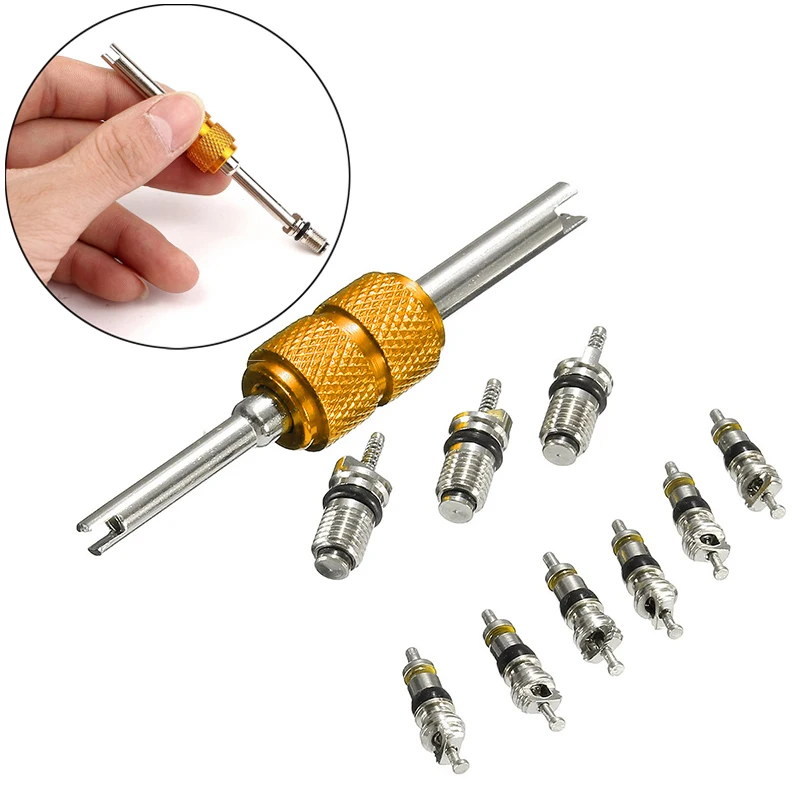 

9pcs R134A Air Conditioning Valve Core Remover Installer Tool Kit For A/C System
