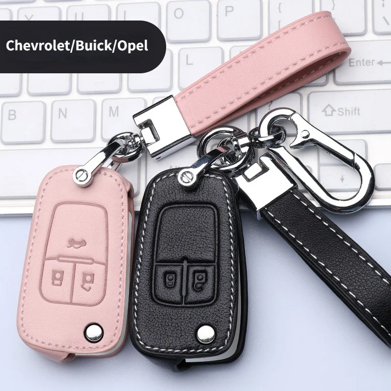 Leather Car Key Case Cover For Buick Chevrolet Cruze Aveo Trax Opel Vauxhall Mokka Encore Astra Corsa Meriva Zafira Fob | Автомобили и