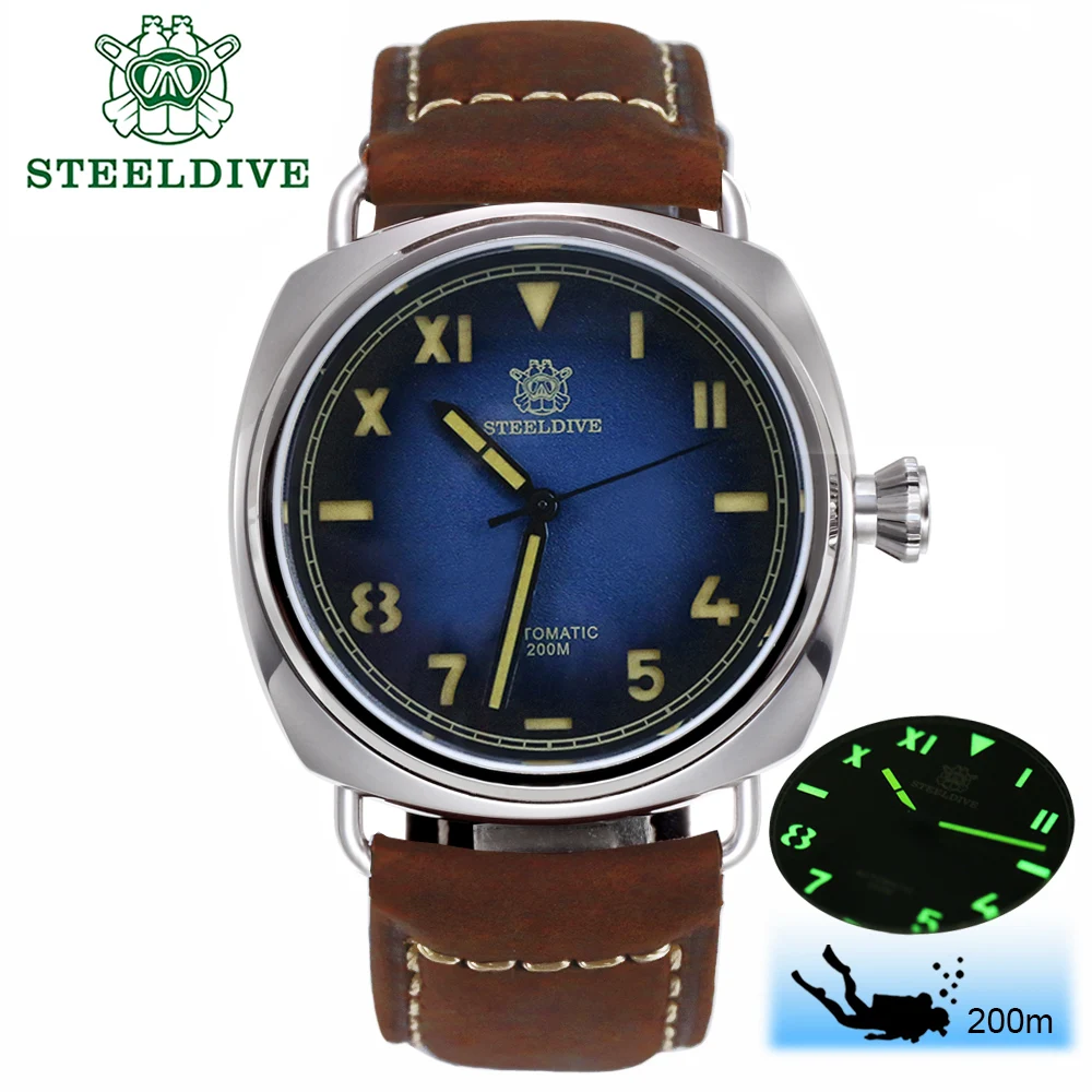 Часы STEELDIVE мужские с сапфировым стеклом 42 мм 1936|Механические часы| |