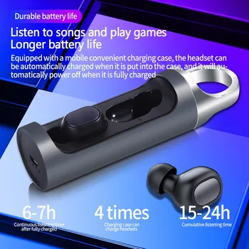 

TWS 5.0 Bluetooth Wireless Earphone Waterproof Headphone Sport Earphones Bluetooth Headset With Metal Rotary Charging Bin