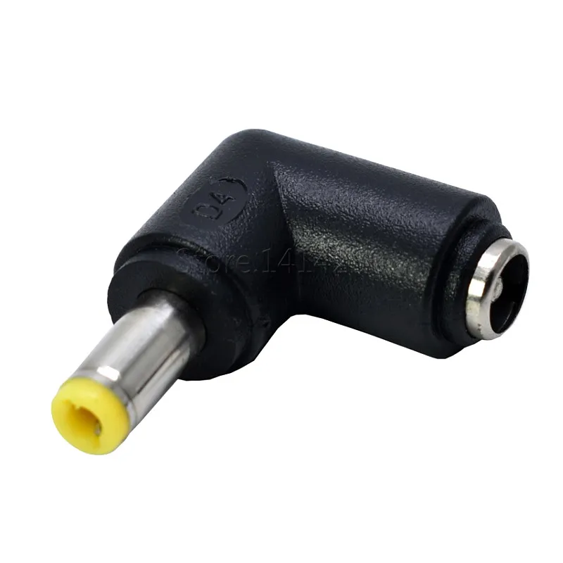Power Connector Adapter 2PCS DC 5.5x2.5mm Female To 90 Degree 5.5x2.5mm Male Plug