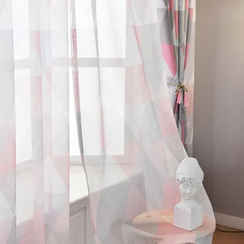 

Geometry Tulle For Bedroom Curtains For Living Room Tulle On The Window Curtain For Room And Hall Quality Interior For Home