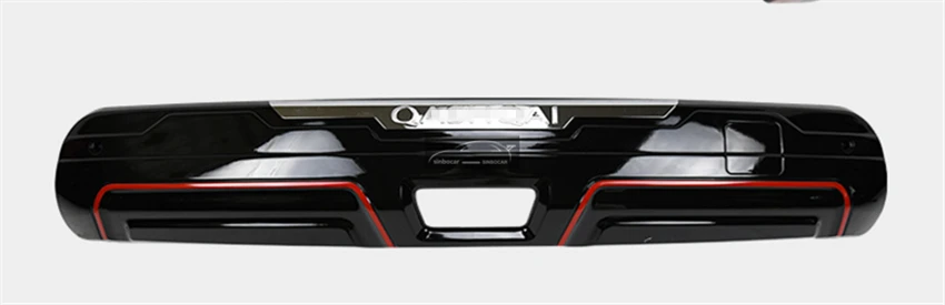 Rear Bumper Black Автомобиль ABS передний+ Задний бампер протектор Подоконник Пластина Крышка багажник защита Накладка для Nissan Qashqai автомобильный Стайлинг Бампер протектор - Цвет: Rear Bumper Black