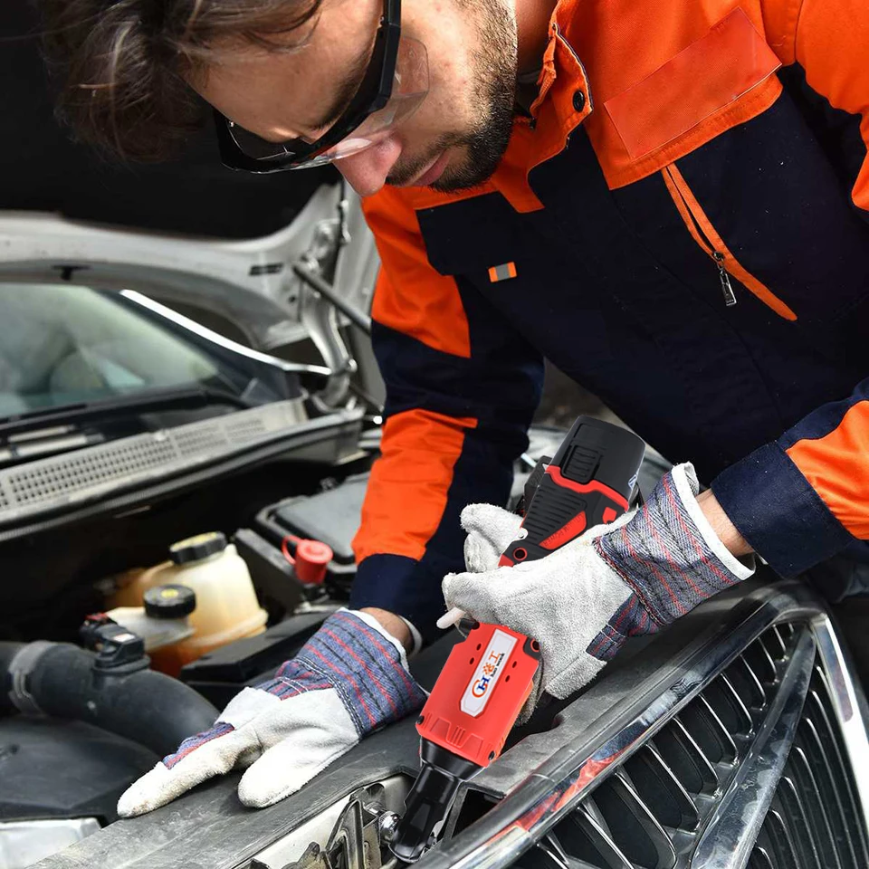 12V Electric Ratchet Wrench 45NM Torque 3/8 inch Cordless Wrench 1300mAh Rechargeable Battery Standable Power Tools