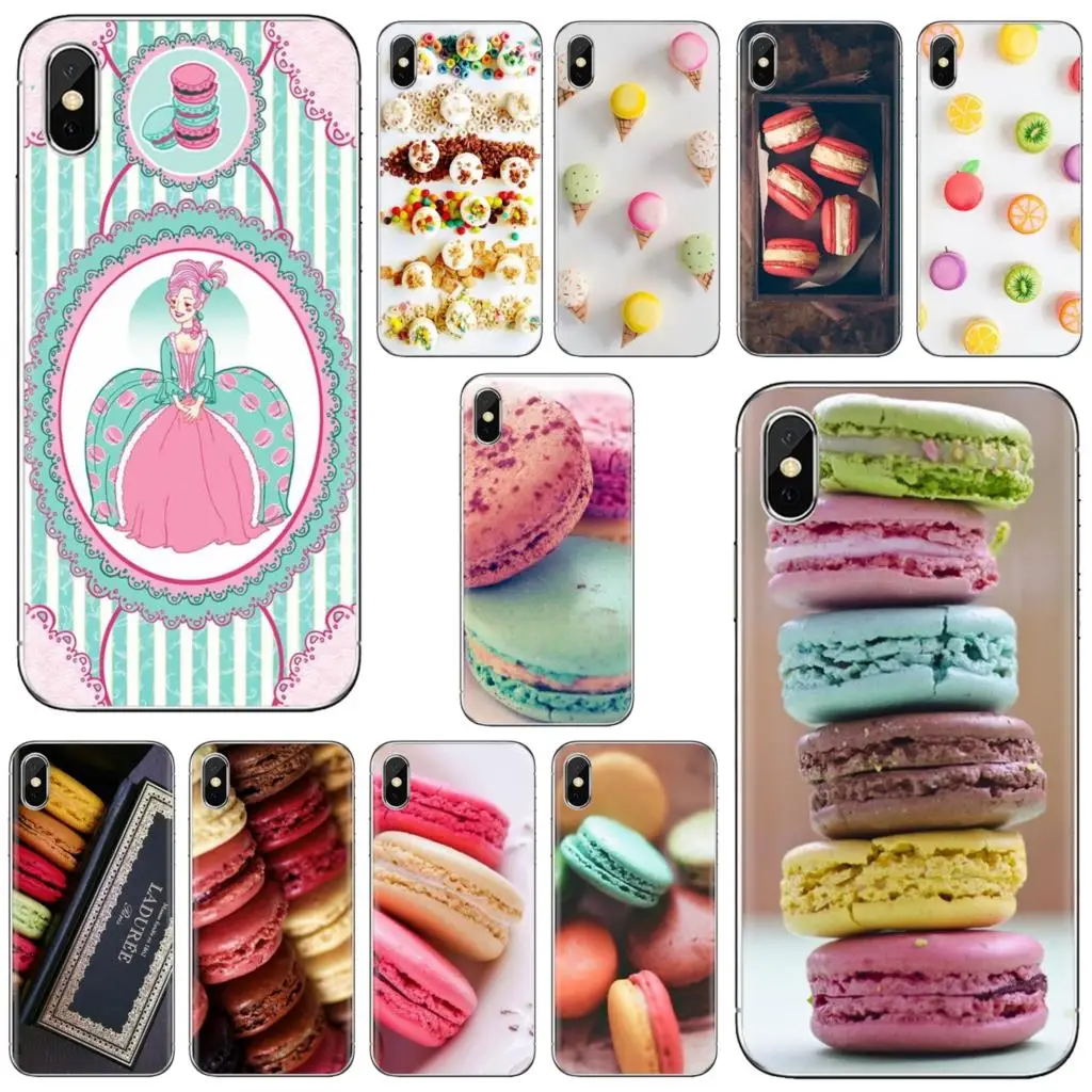 For Samsung Galaxy A10 A30 A40 A50 A60 A70 a12 a31 a41 a51 a71 a20e a21s M30 TPU Shell Cases dessert ice cream laduree Macarons | Мобильные