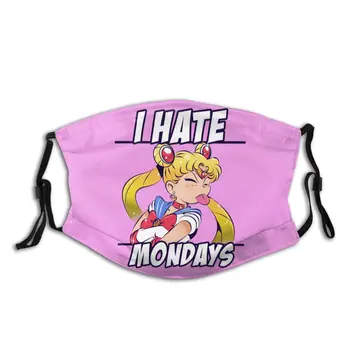 

Hate Mondays Sailor Moon Non-Disposable Mouth Face Mask Anti Bacterial Dust Mask With Filters Protection Cover Respirator Muffle