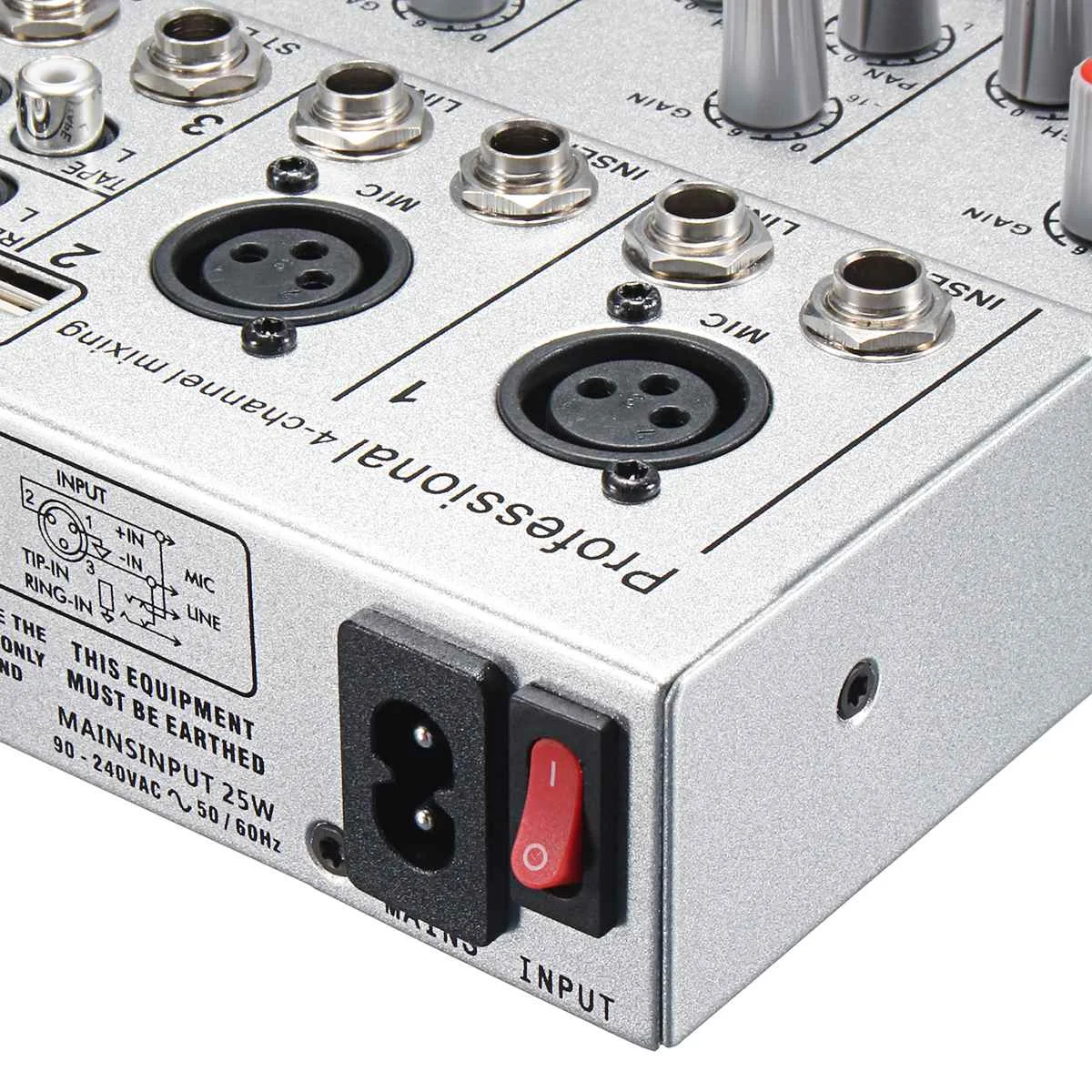 Портативный аудио микшер с USB DJ звук микшерный пульт MP3 Jack 4 канала караоке 48 в усилитель для караоке KTV матч Вечерние