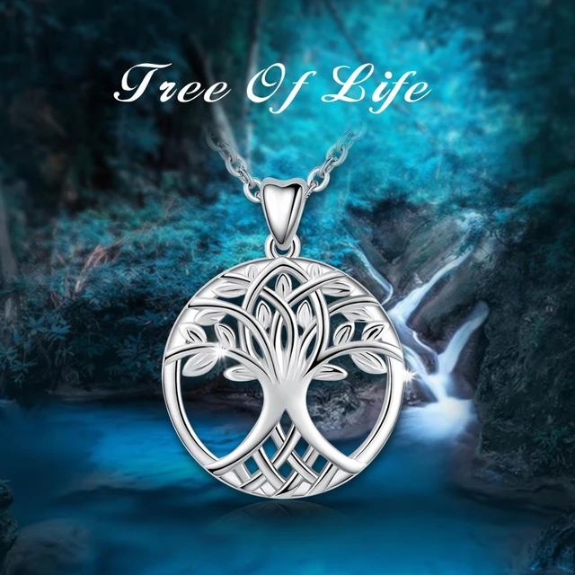 Coachuhhar Tree of Life Necklace 925 Sterling Silver Evil Eye Necklace with  Crystal Pendant Necklace Tree of Life Jewelry Gifts for Women Men Girls -  Walmart.com