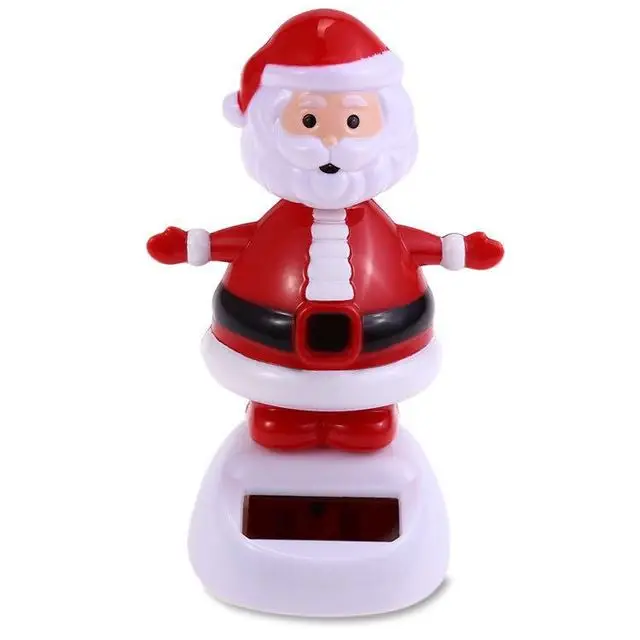 Автомобиль на солнечных батареях автоматически качается Рождественский Снеговик игрушка авто Креативные украшения подарок домашний Декор Рождественская декоративная кукла - Color Name: J