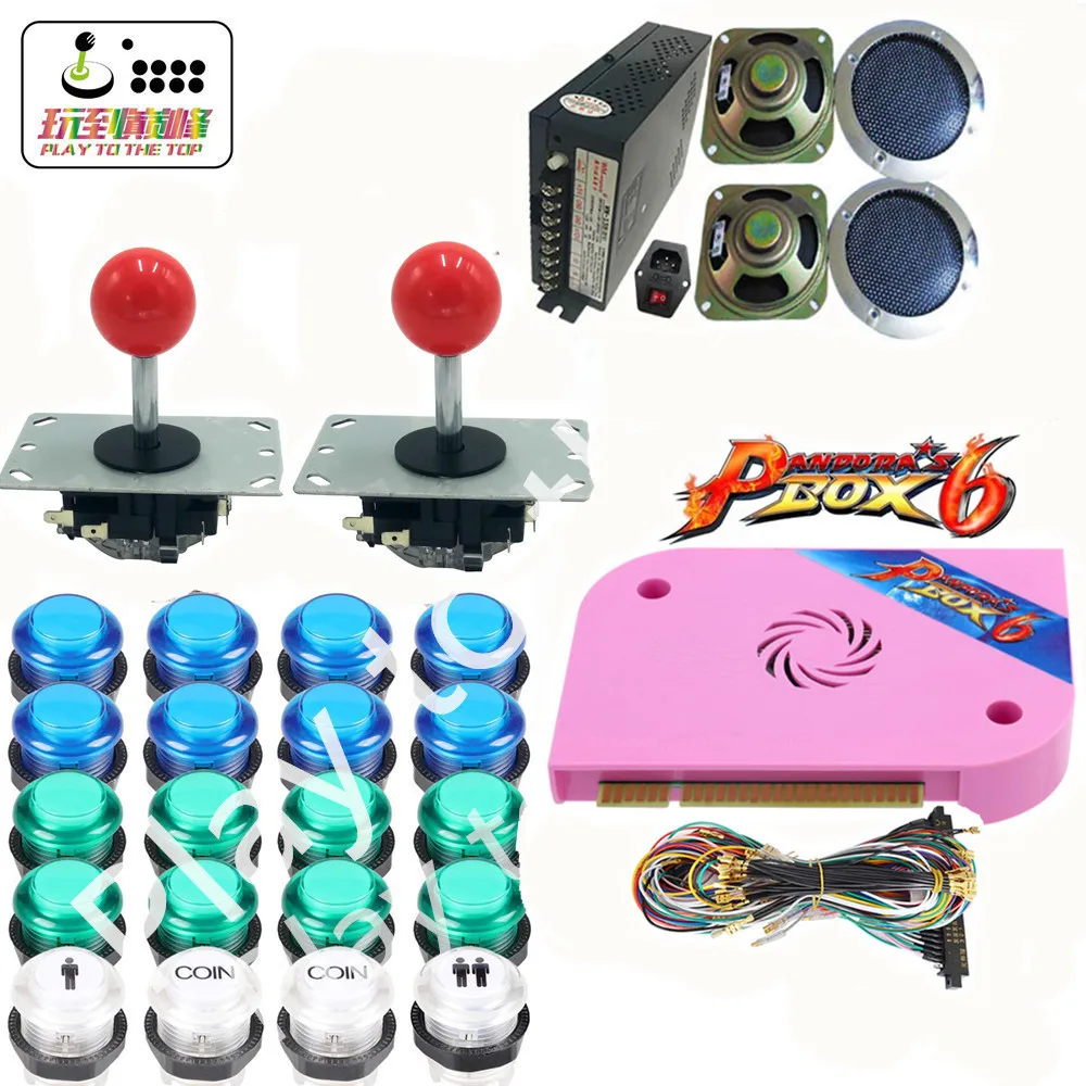 Новая аркадная игра сделай сам комплект Pandora Box 6 Jamma board 1300 в 1 с блоком питания