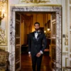 Shinny Sequin Black Mens Suits For Wedding 2 Pieces Set Customized Groom Tuxedos Slim Fit Male Prom Blazer Terno Masculino 3