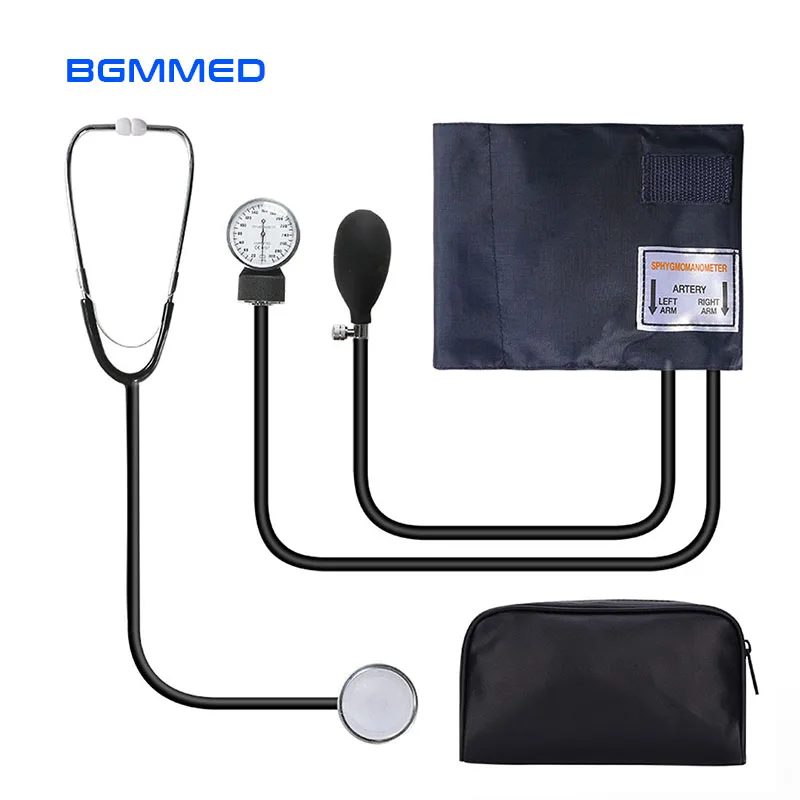 

Manual Blood Pressure Monitor Measure Stethoscope Use Doctor Systolic Diastolic Sphygmomanometer Device Cuff
