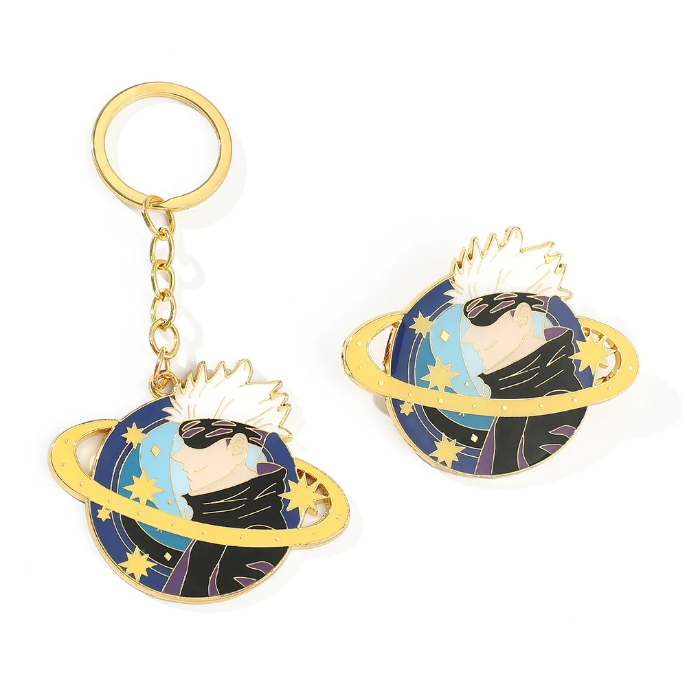 Anime Jujutsu Kaisen Keychain Gojo Satoru Itadori Yuji Metal Alloy Pendant  key rings Charm Jewelry Accessories