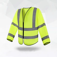 Светоотражающий Предупреждение ющий жилет с длинным рукавом, высокая видимость, светоотражающий Безопасный Жилет, рабочий светоотражающий жилет, рабочая одежда, безопасный жилет для мужчин