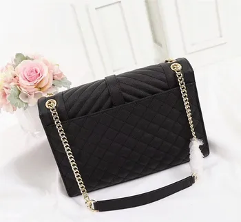 

Brand Lambskin Leather Luxury Bag Women Top Quality Design Double Flap Bag Classic Caviar Cross Body Shoulder Chains Bags