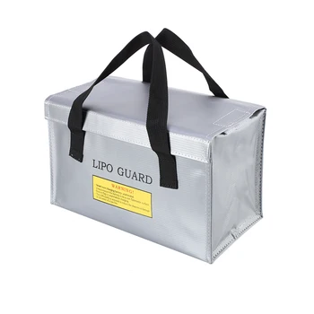 

Large Capacity Handheld Explosionproof Battery Safe Bag Guard Fireproof Fiberglass Inside Storage Case Pouch for Battery Storage